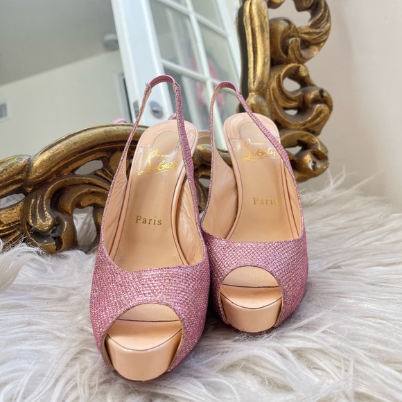 Christian Louboutins. Sparkly pink. - Picture 2 of 6